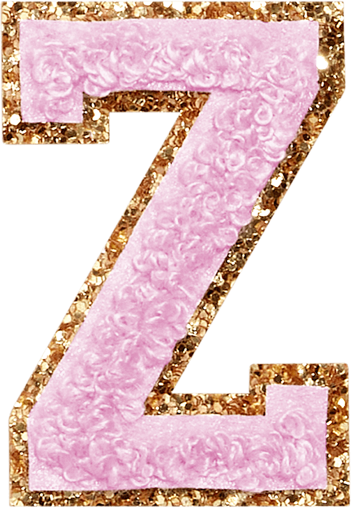 Lilac Glitter Varsity Letter Patch