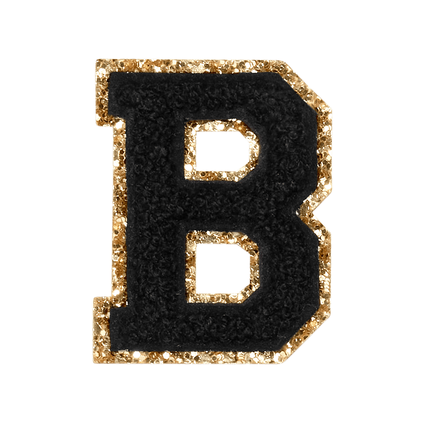 Noir Glitter Varsity Letter Patch