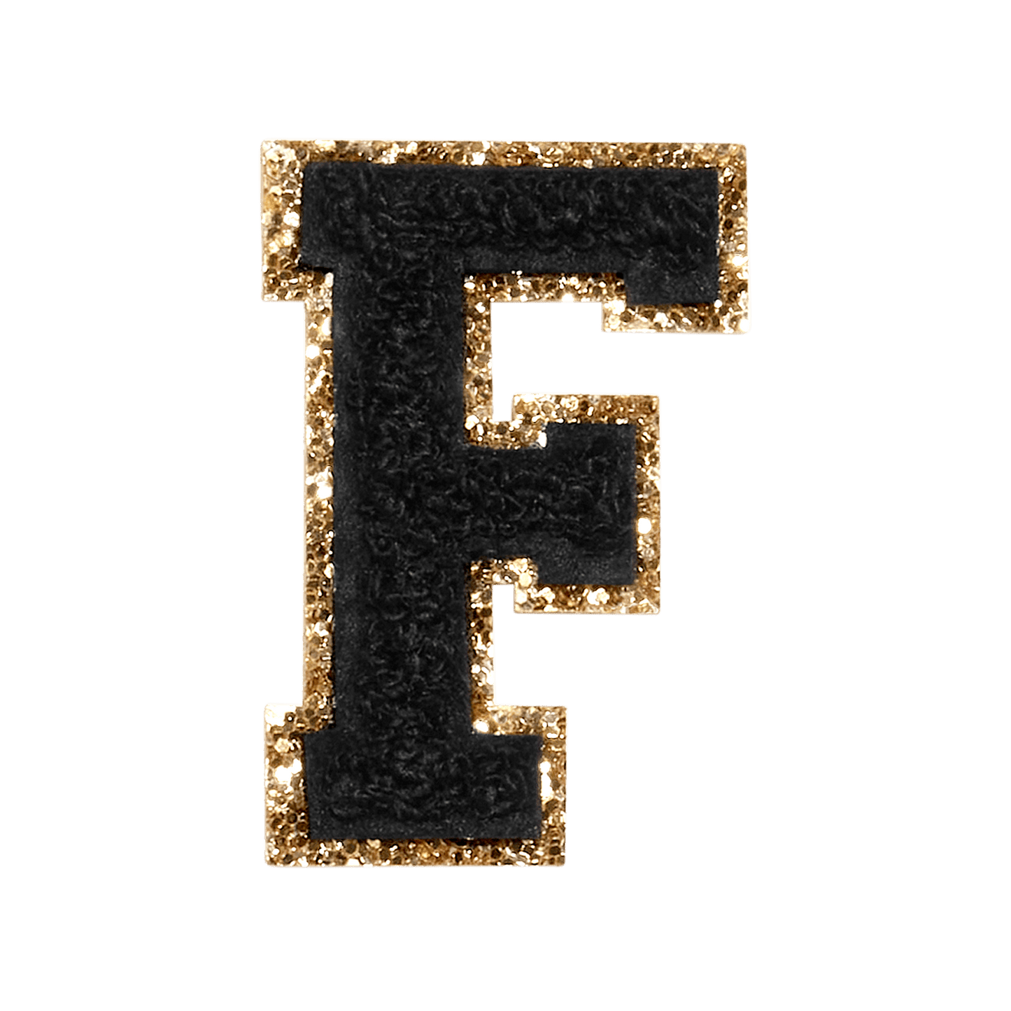 Noir Glitter Varsity Letter Patch