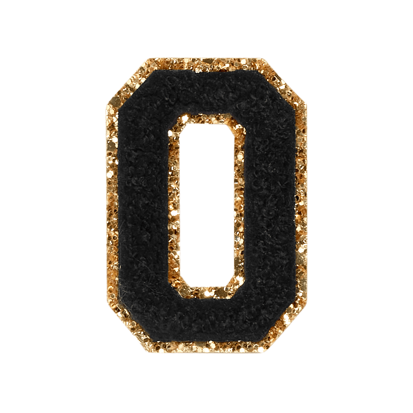 Noir Glitter Varsity Letter Patch