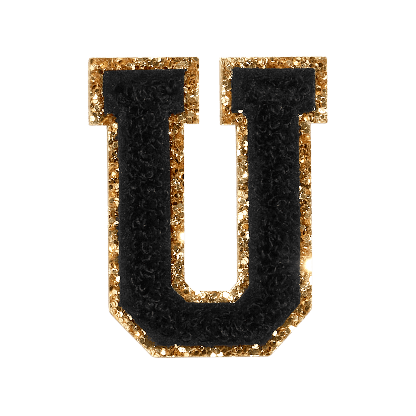 Noir Glitter Varsity Letter Patch
