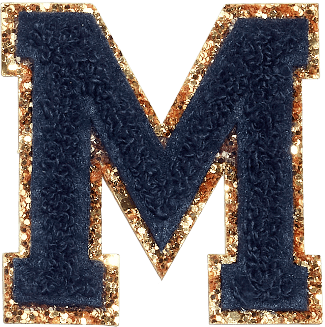 Sapphire Glitter Varsity Letter Patch