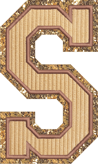 Jumbo Apple Pie Varsity Letter Patch