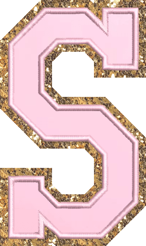 Jumbo Flamingo Glitter Varsity Letter Patch