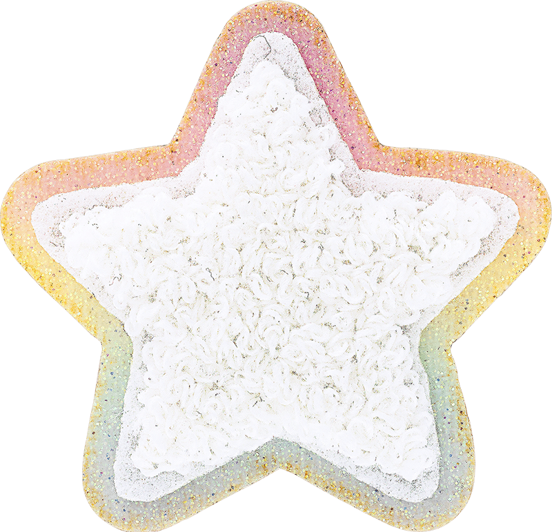 Glitter Rainbow Star Patch