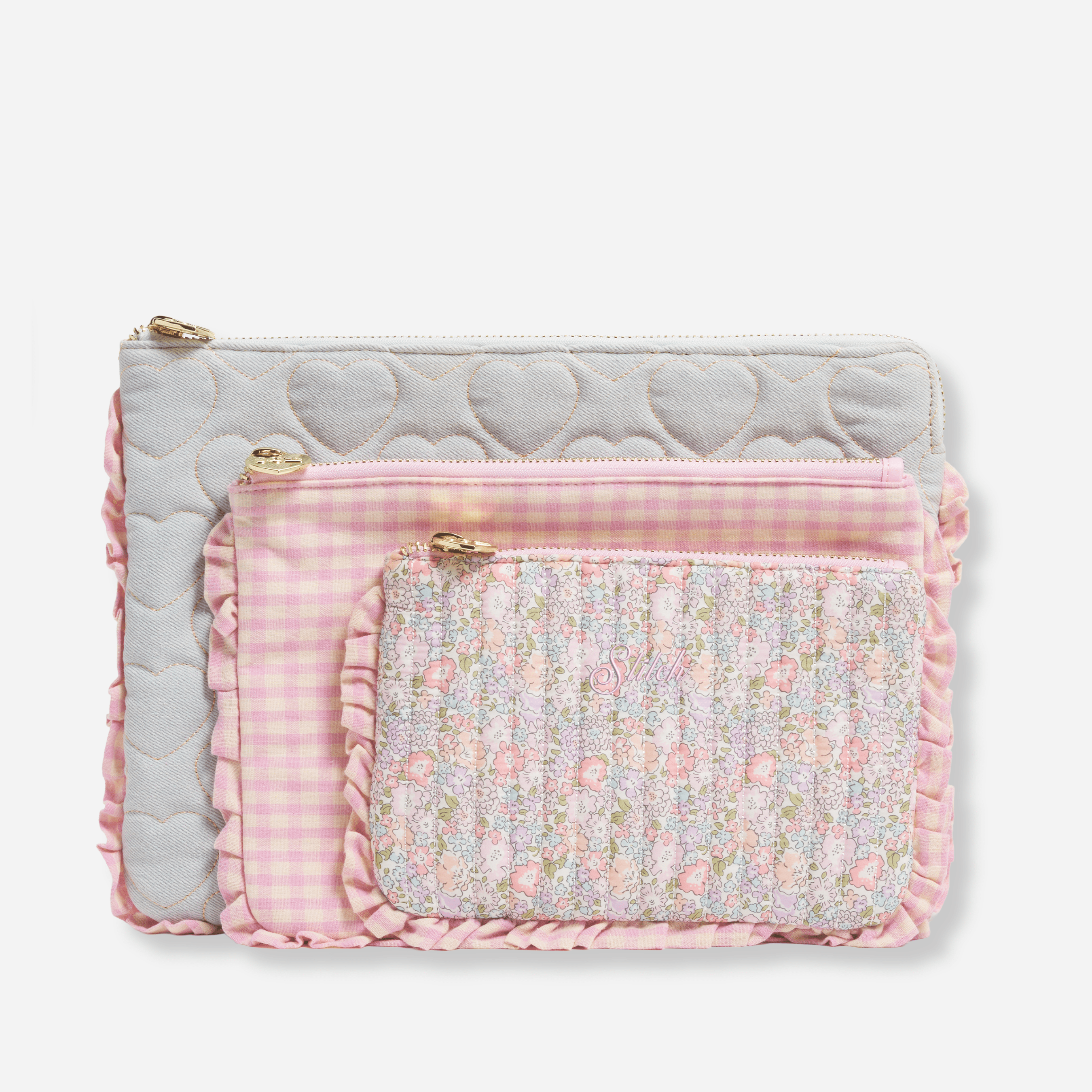 Needlepoint Flat Pouch Set - Stoney Clover Lane