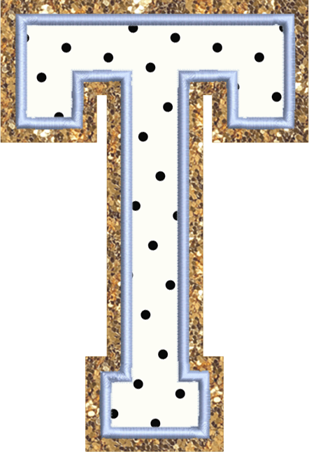Jumbo Blanc Dot Varsity Letter Patch - Stoney Clover Lane