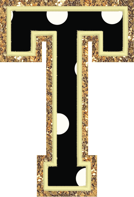 Jumbo Noir Dot Varsity Letter Patch - Stoney Clover Lane