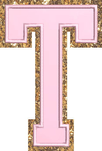 Jumbo Flamingo Glitter Varsity Letter Patch