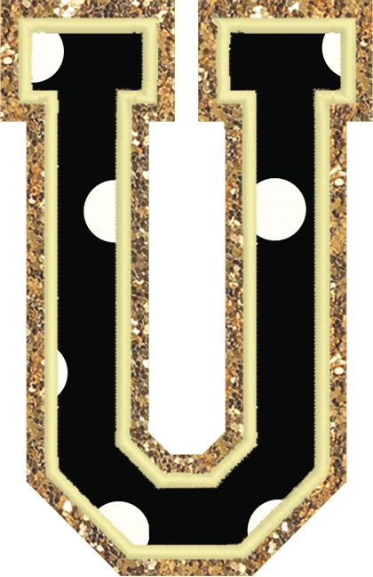 Jumbo Noir Dot Varsity Letter Patch - Stoney Clover Lane