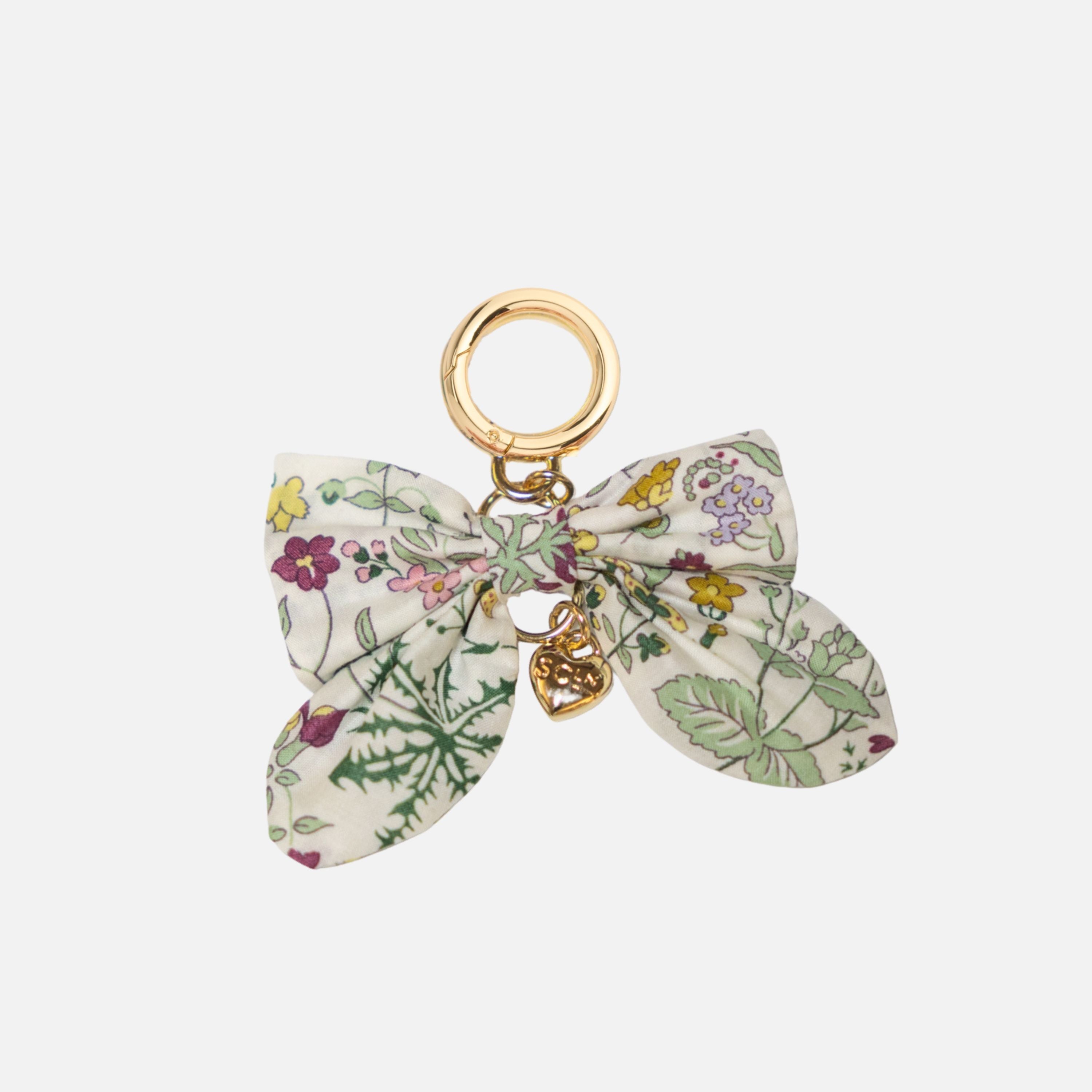 Bow Bag Charm Made with Liberty Fabric