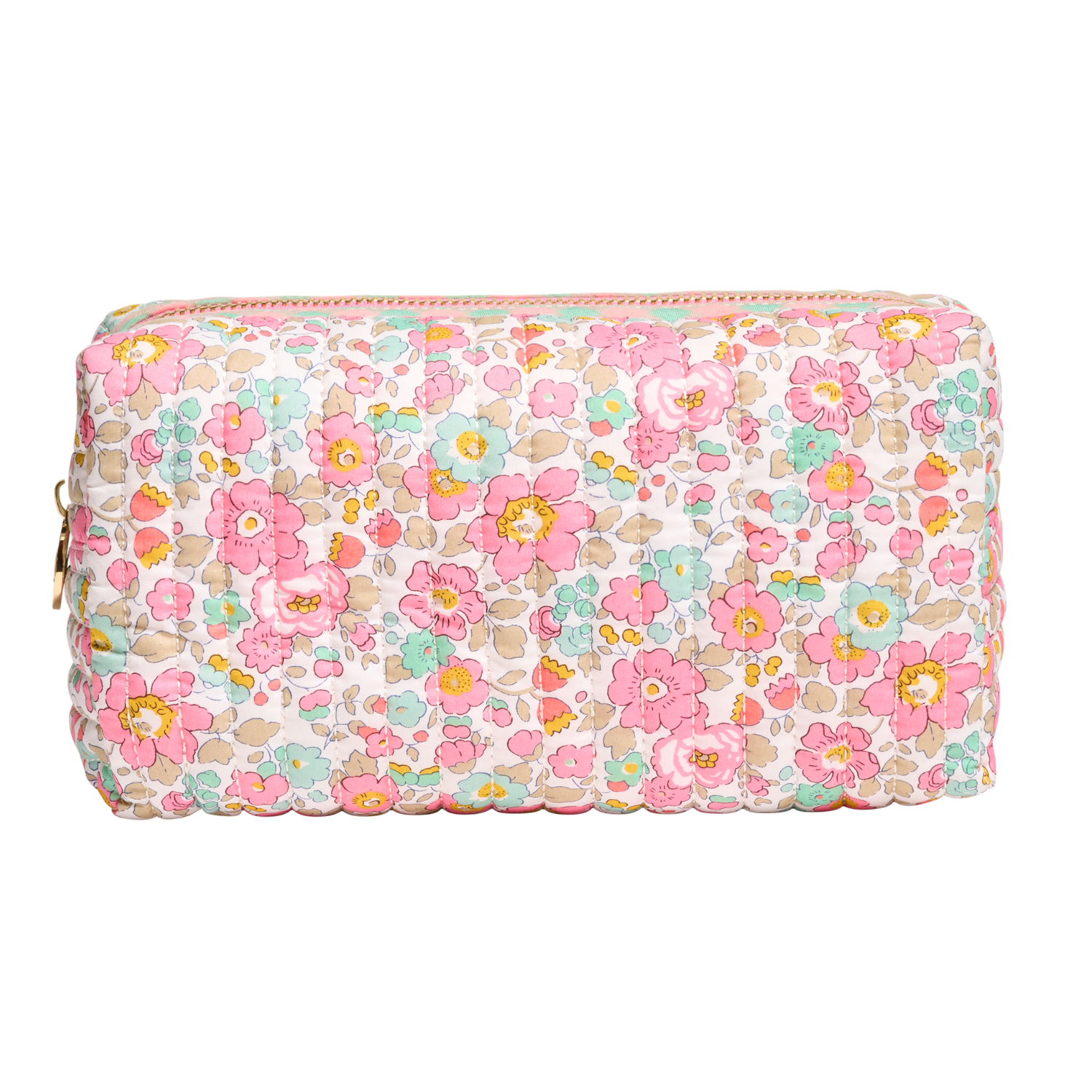 Small Quilted Pouch Made with Liberty Fabric