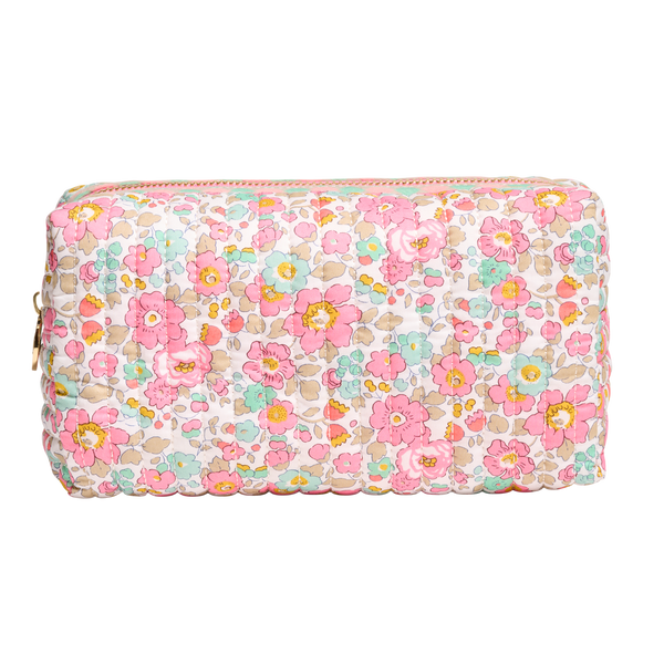 Small Quilted Pouch Made with Liberty Fabric