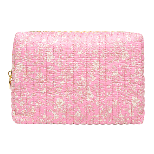 Large Quilted Pouch Made with Liberty Fabric