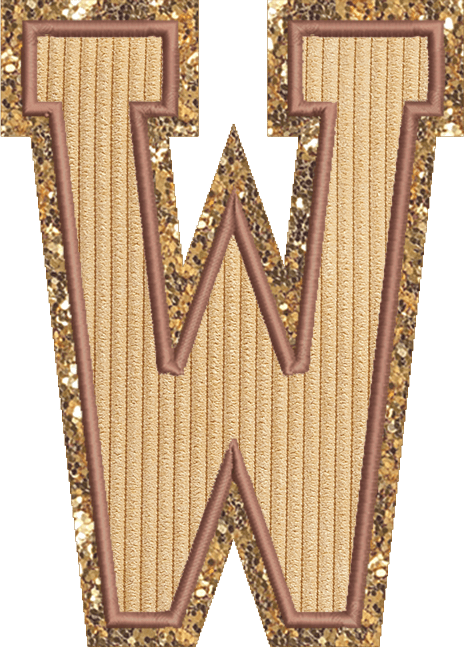 Jumbo Apple Pie Varsity Letter Patch