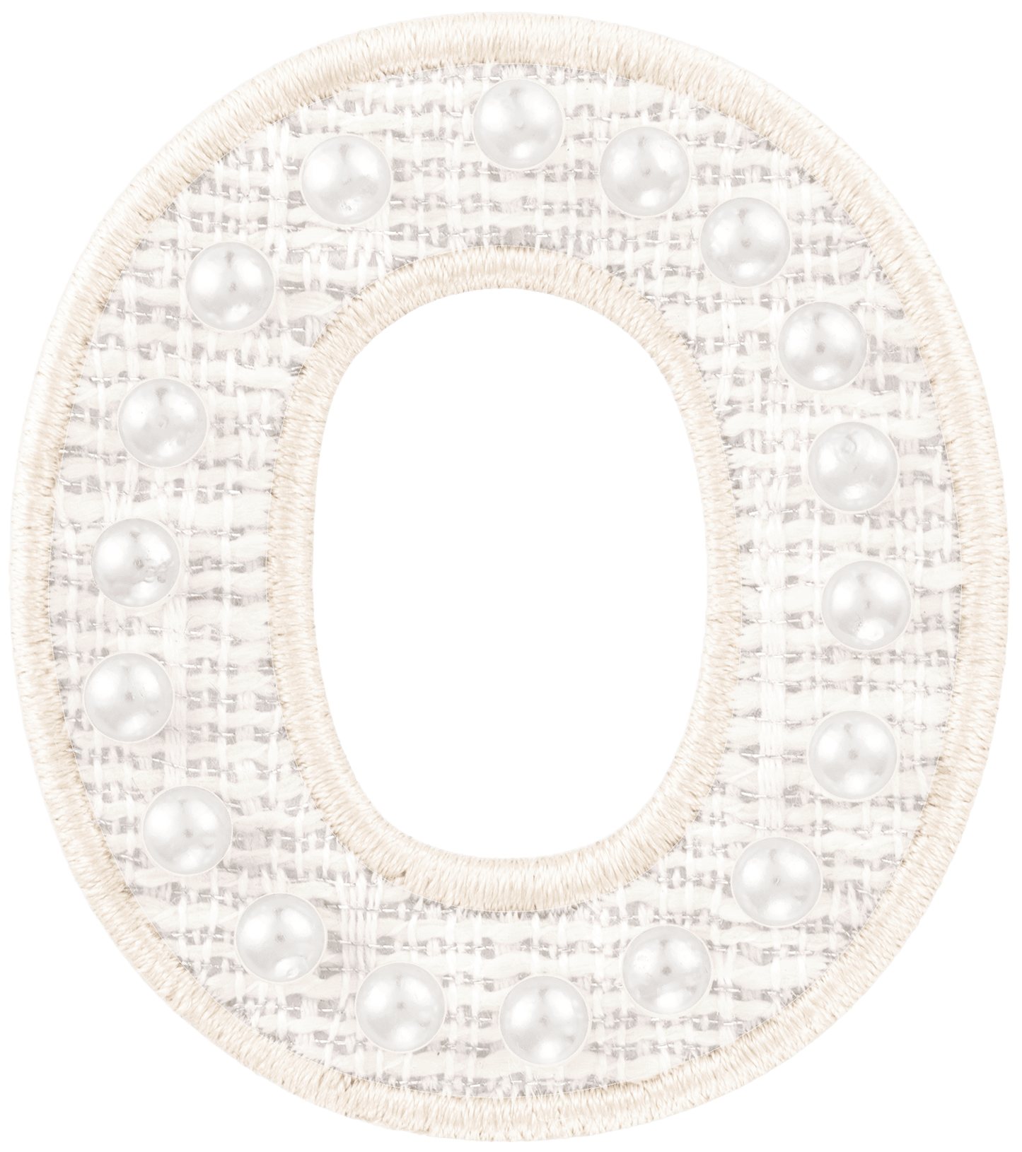 White Pearl Letter Patch