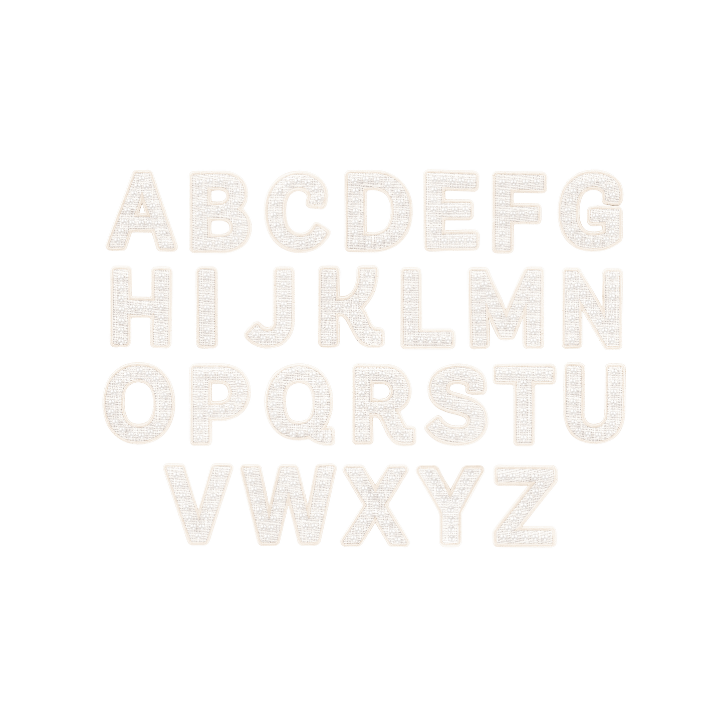 White Pearl Letter Patch