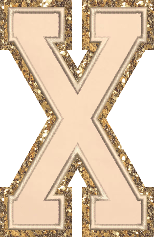 Jumbo Sand Glitter Varsity Letter Patch