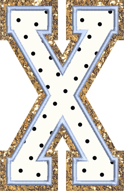 Jumbo Blanc Dot Varsity Letter Patch - Stoney Clover Lane