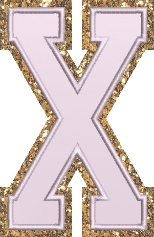 Jumbo Lilac Glitter Varsity Letter Patch