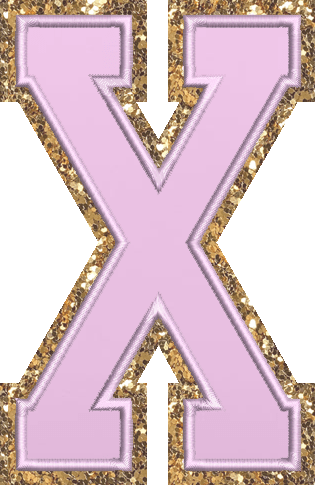 Jumbo Grape Glitter Varsity Letter Patch