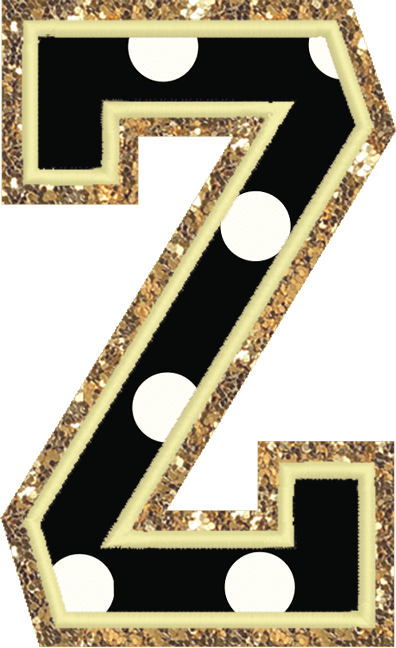 Jumbo Noir Dot Varsity Letter Patch - Stoney Clover Lane