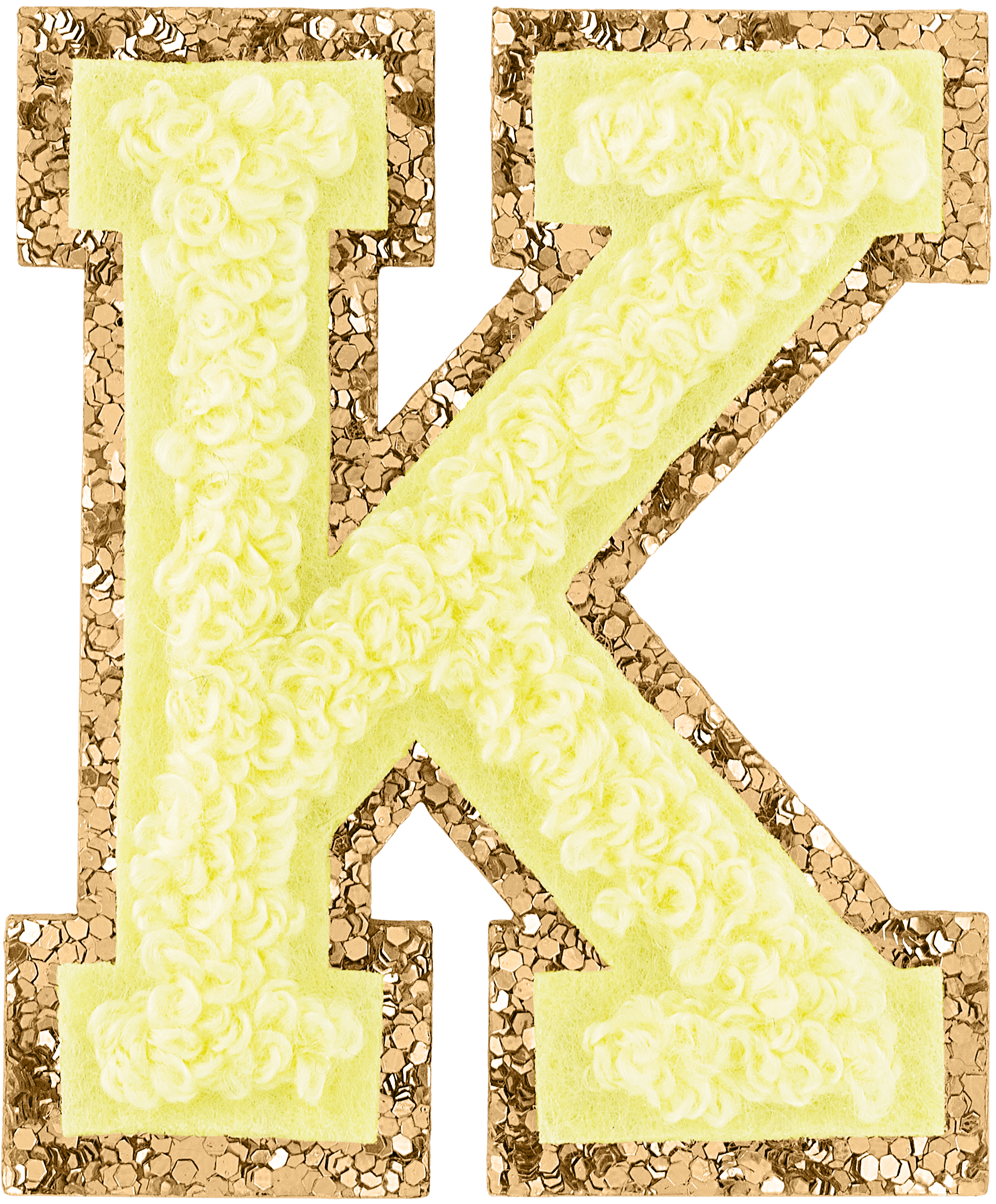 Banana Glitter Varsity Letter Patch