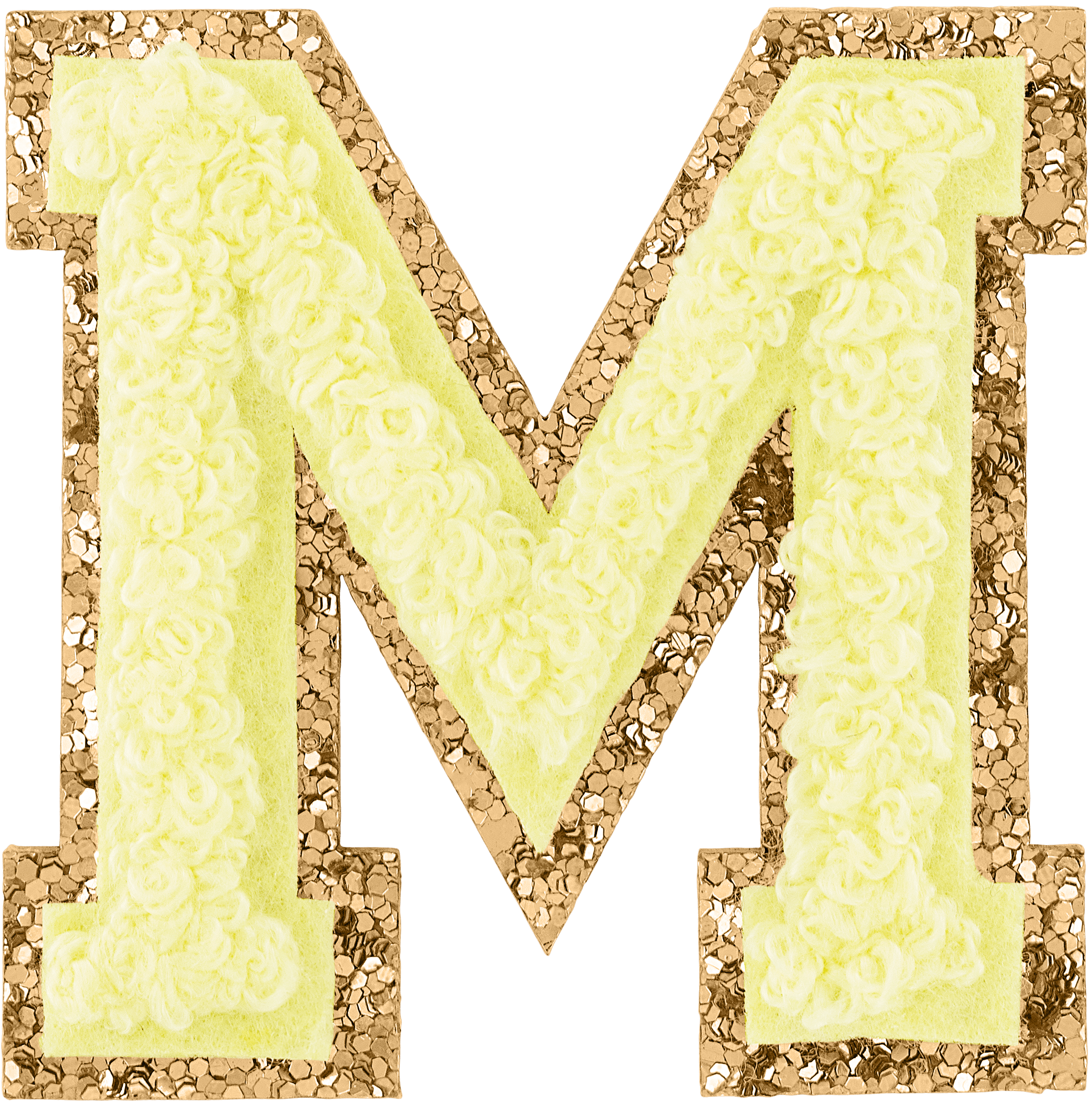 Banana Glitter Varsity Letter Patch