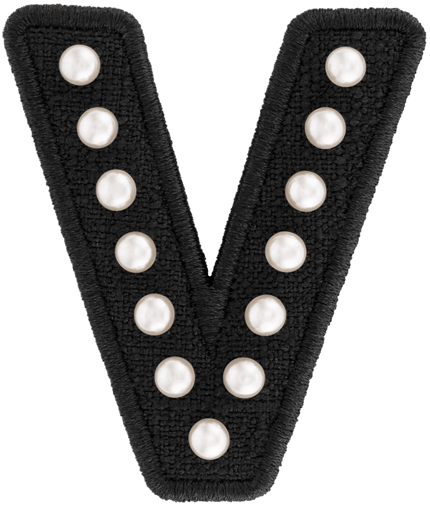 Black Pearl Letter Patch