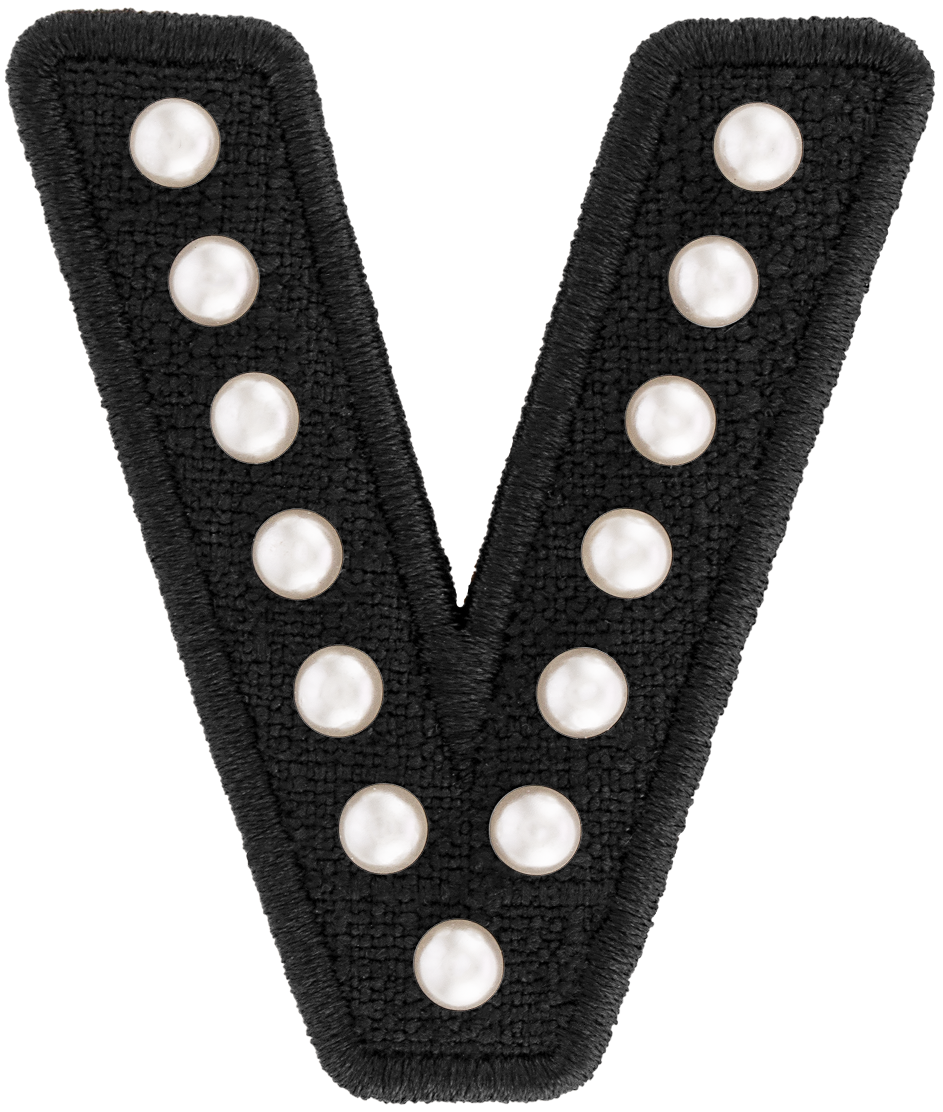 Black Pearl Letter Patch