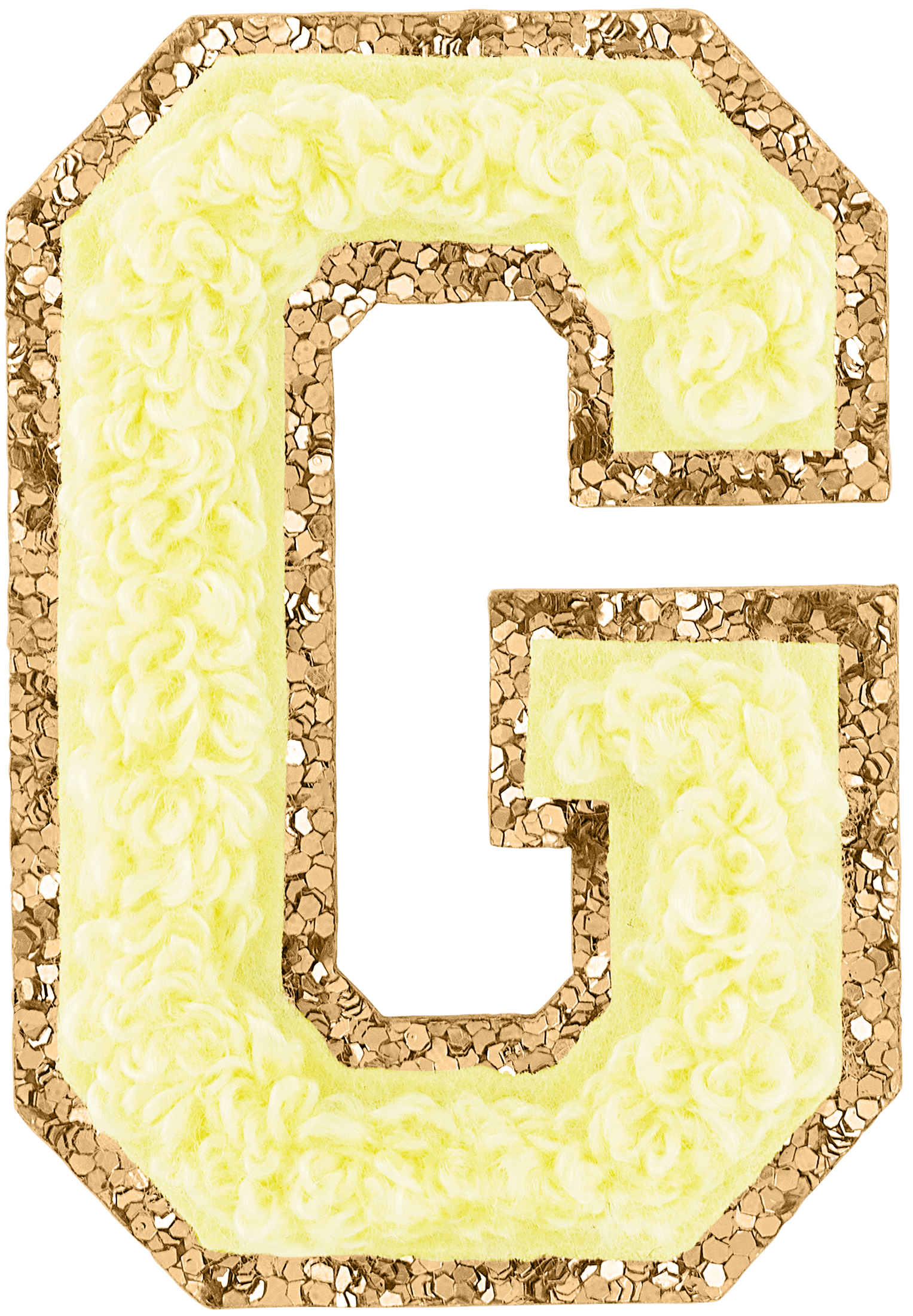Banana Glitter Varsity Letter Patch