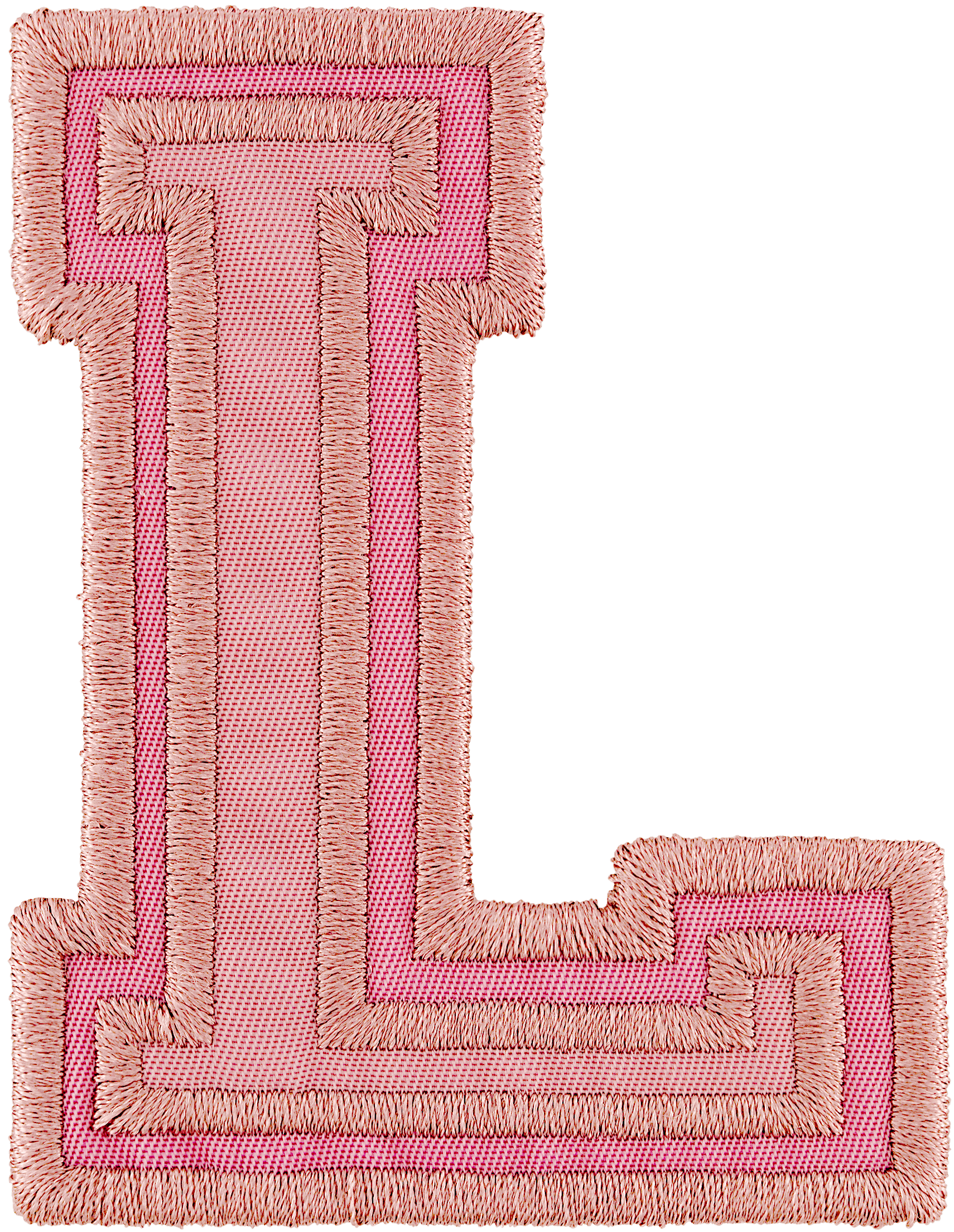 Mauve Varsity Nylon Letter Patch