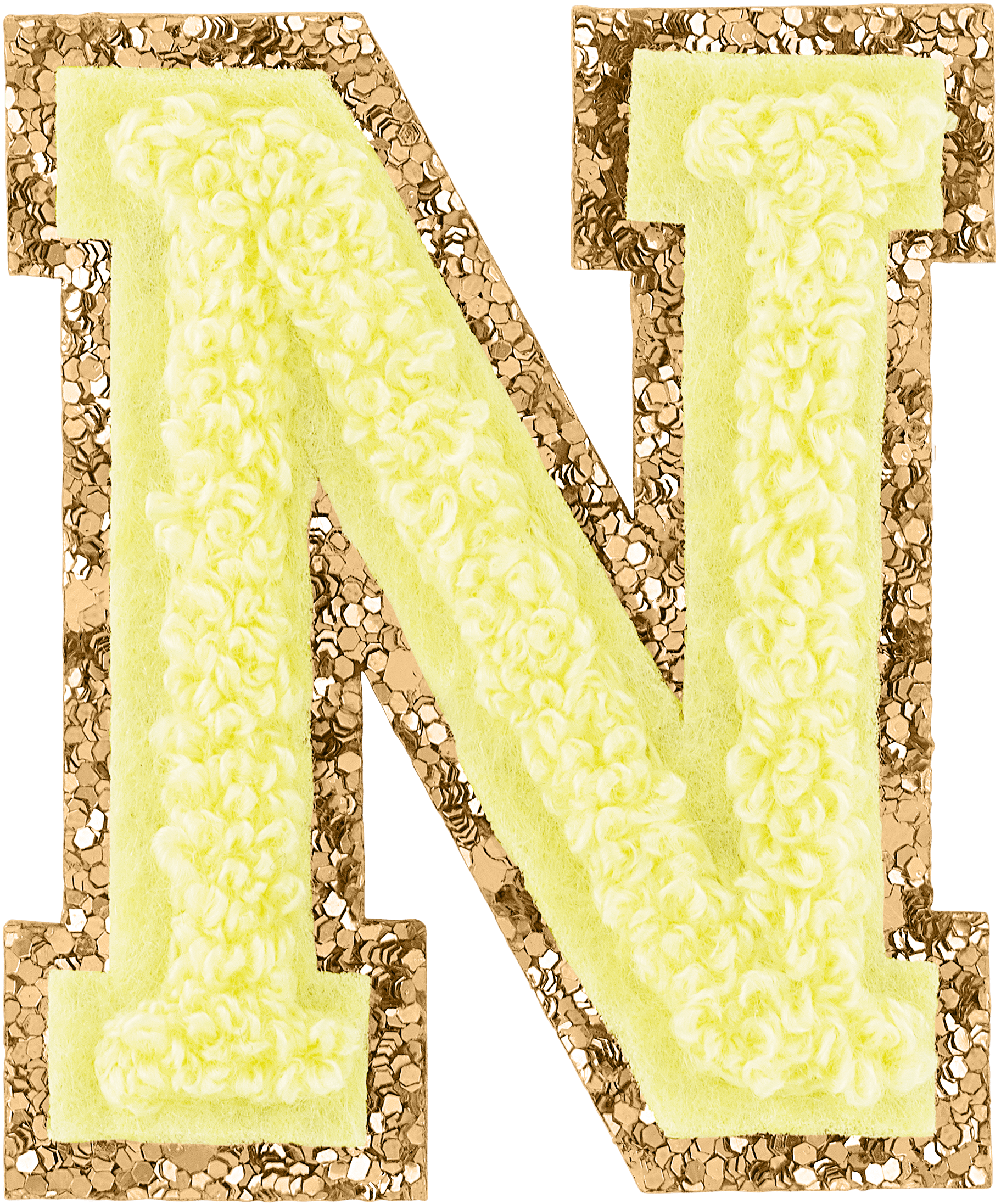 Banana Glitter Varsity Letter Patch