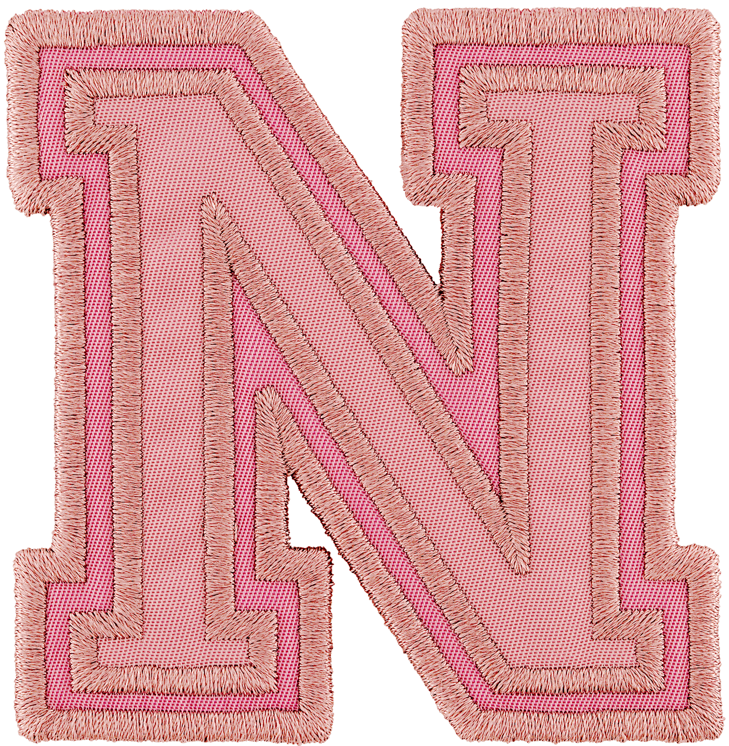 Mauve Varsity Nylon Letter Patch