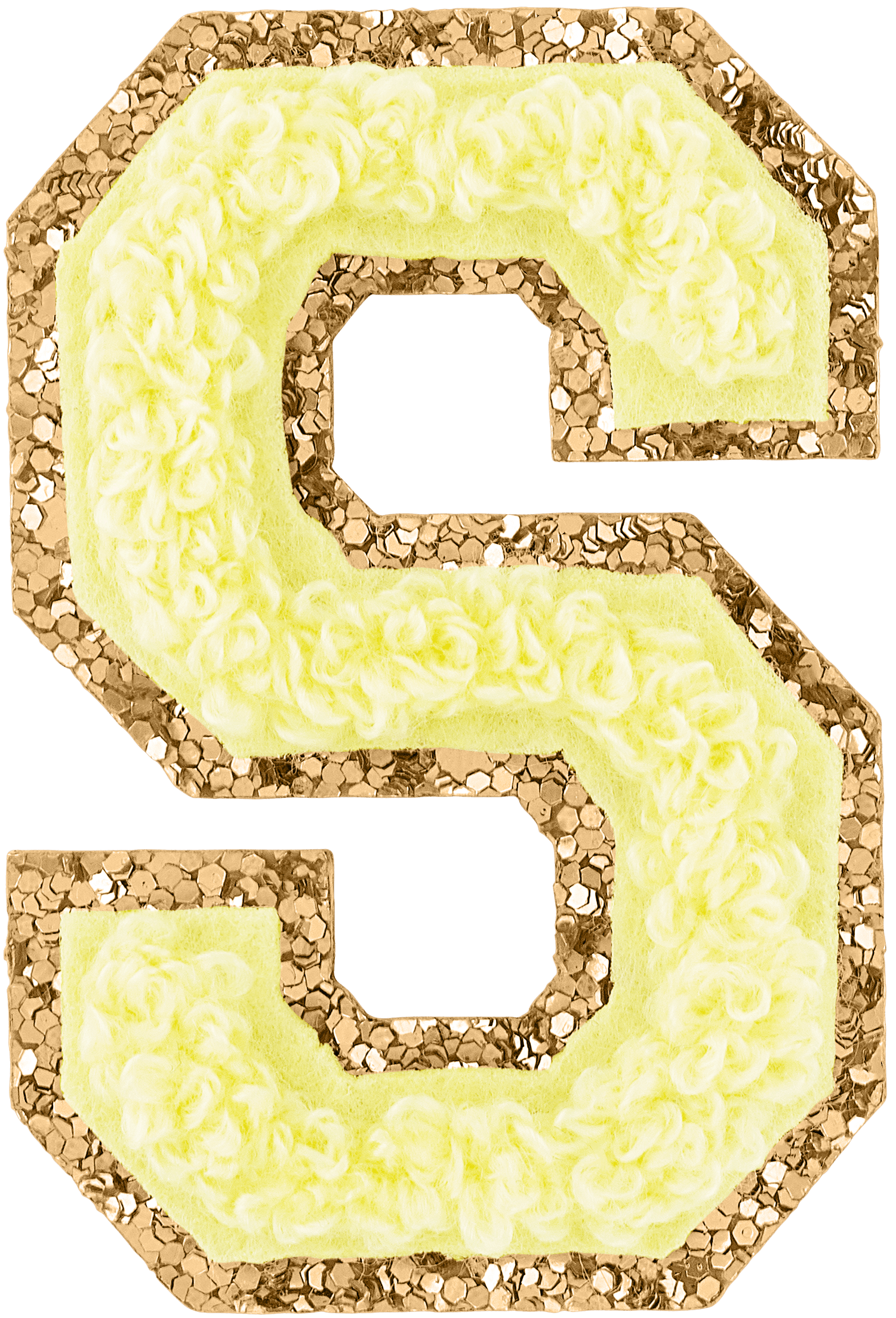 Banana Glitter Varsity Letter Patch