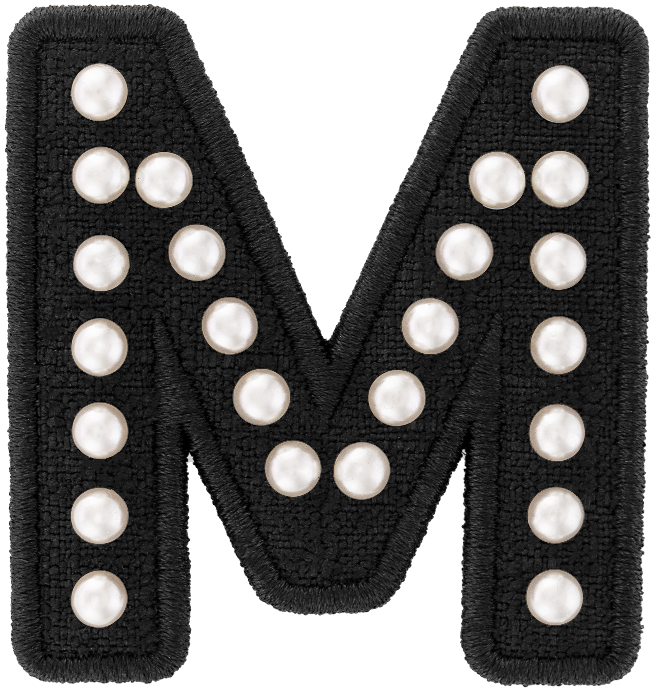 Black Pearl Letter Patch