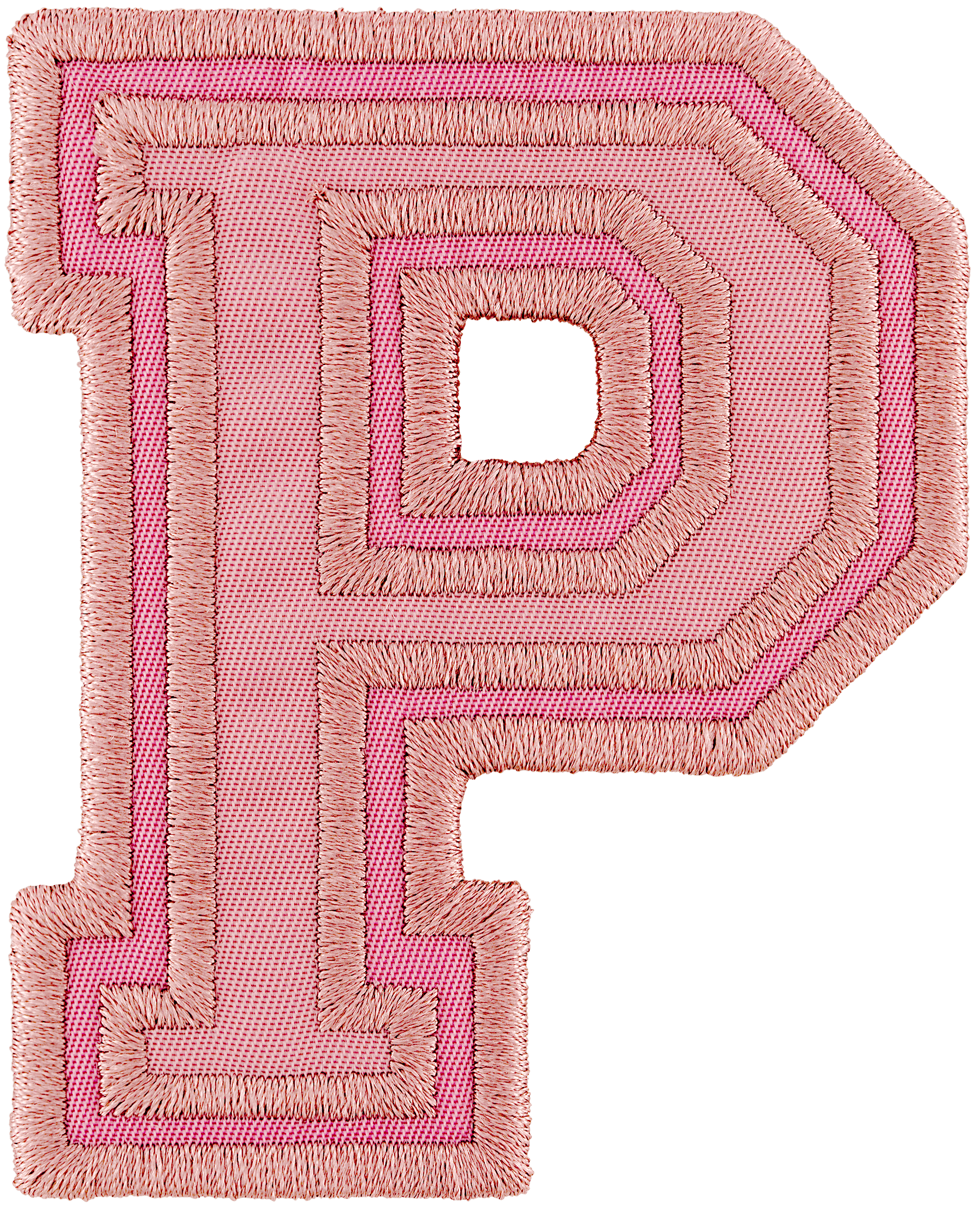 Mauve Varsity Nylon Letter Patch