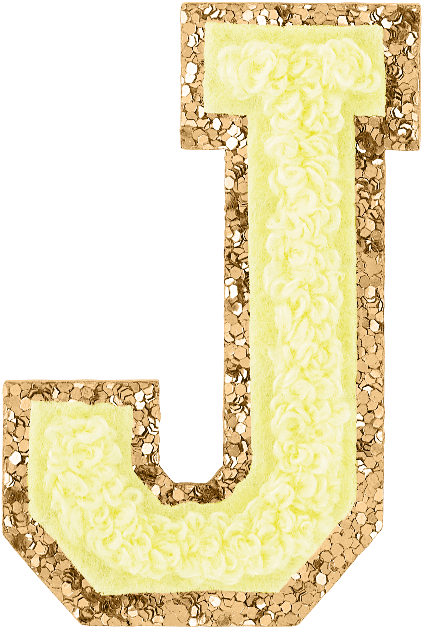 Banana Glitter Varsity Letter Patch