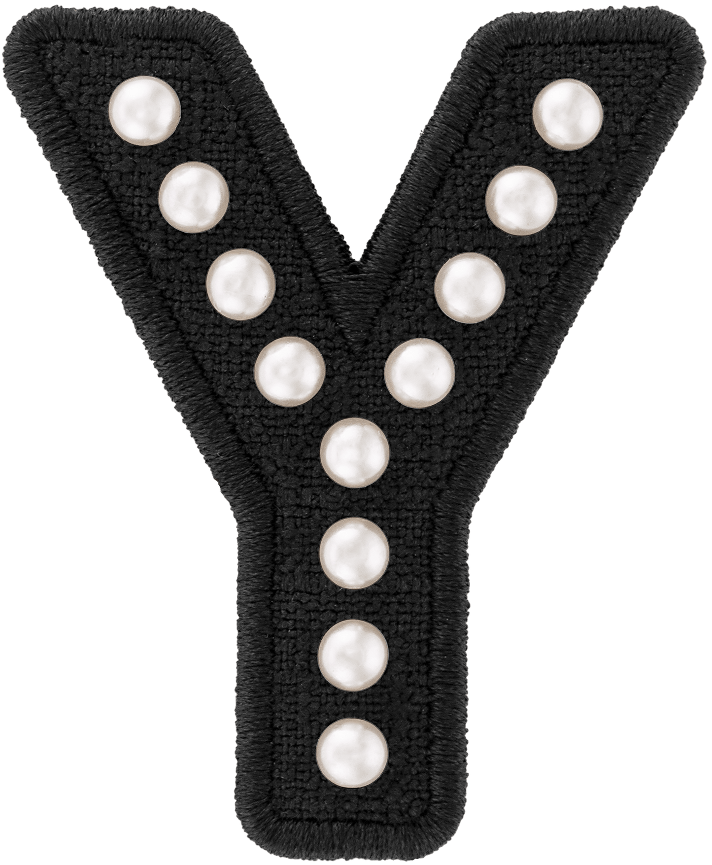 Black Pearl Letter Patch