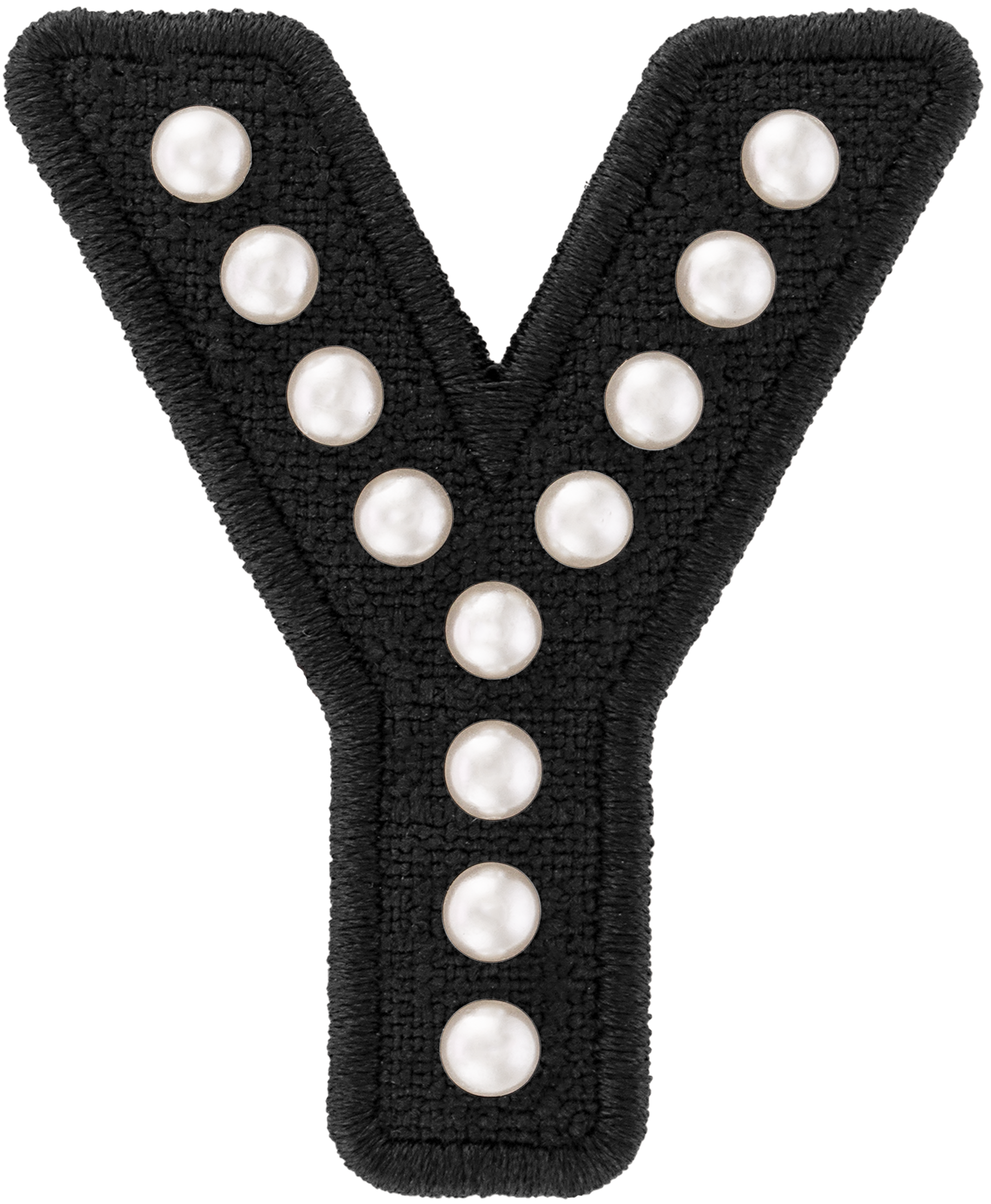 Black Pearl Letter Patch