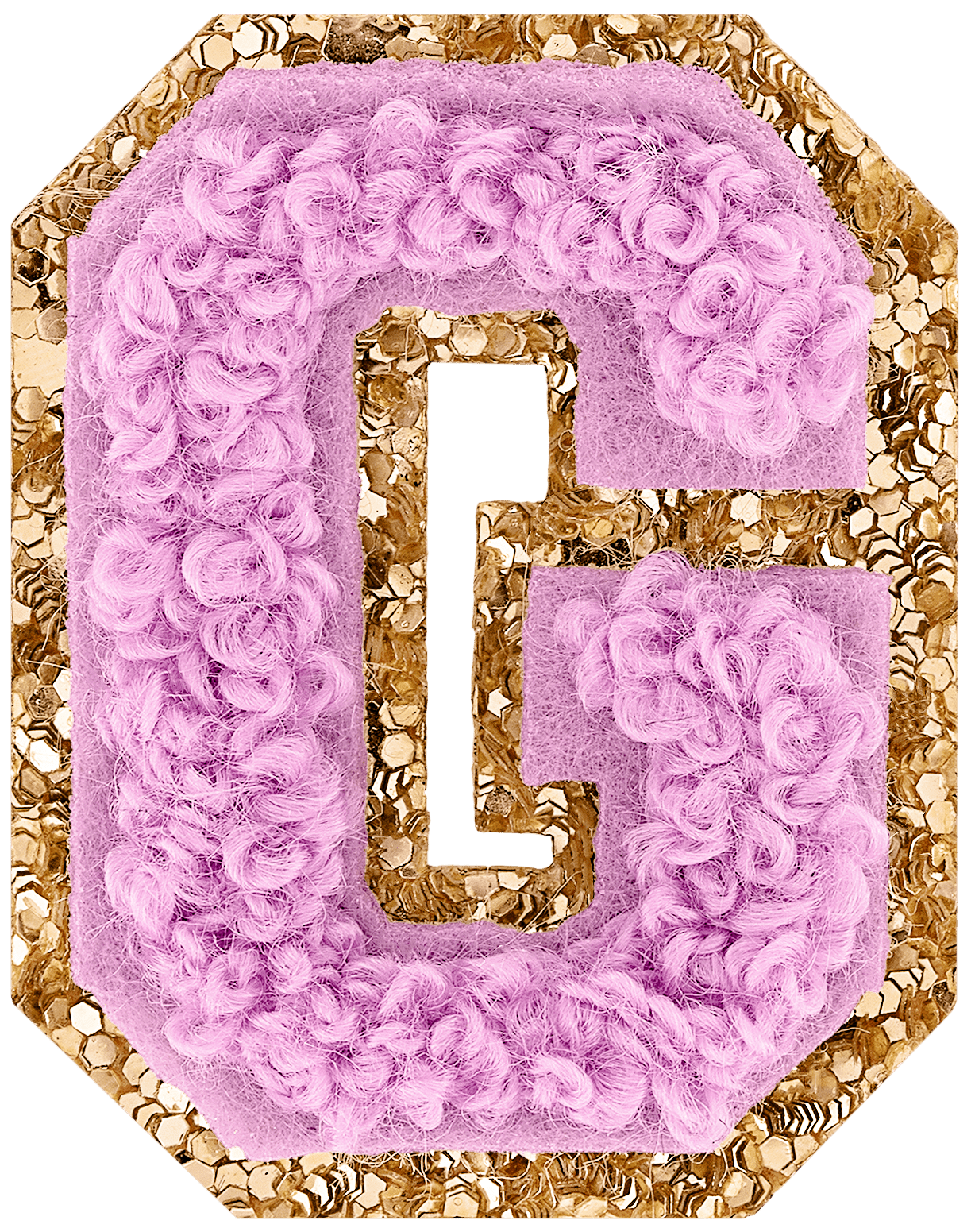 Grape Mini Glitter Varsity Letter Patch