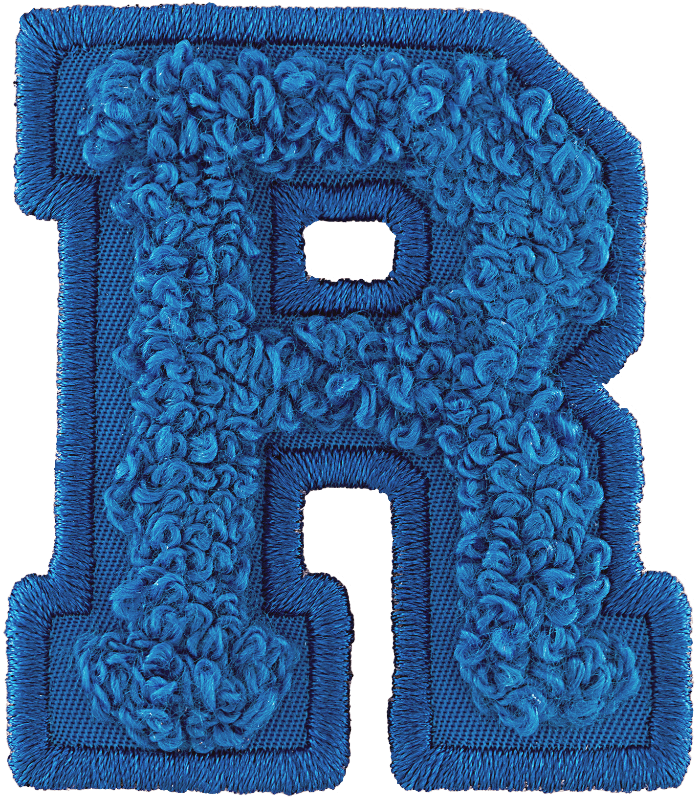 Berry Blue Letter Patch