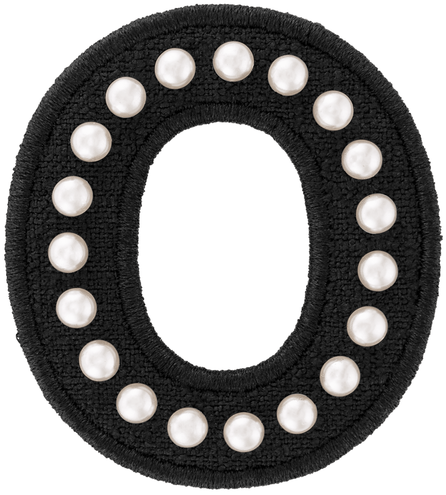 Black Pearl Letter Patch
