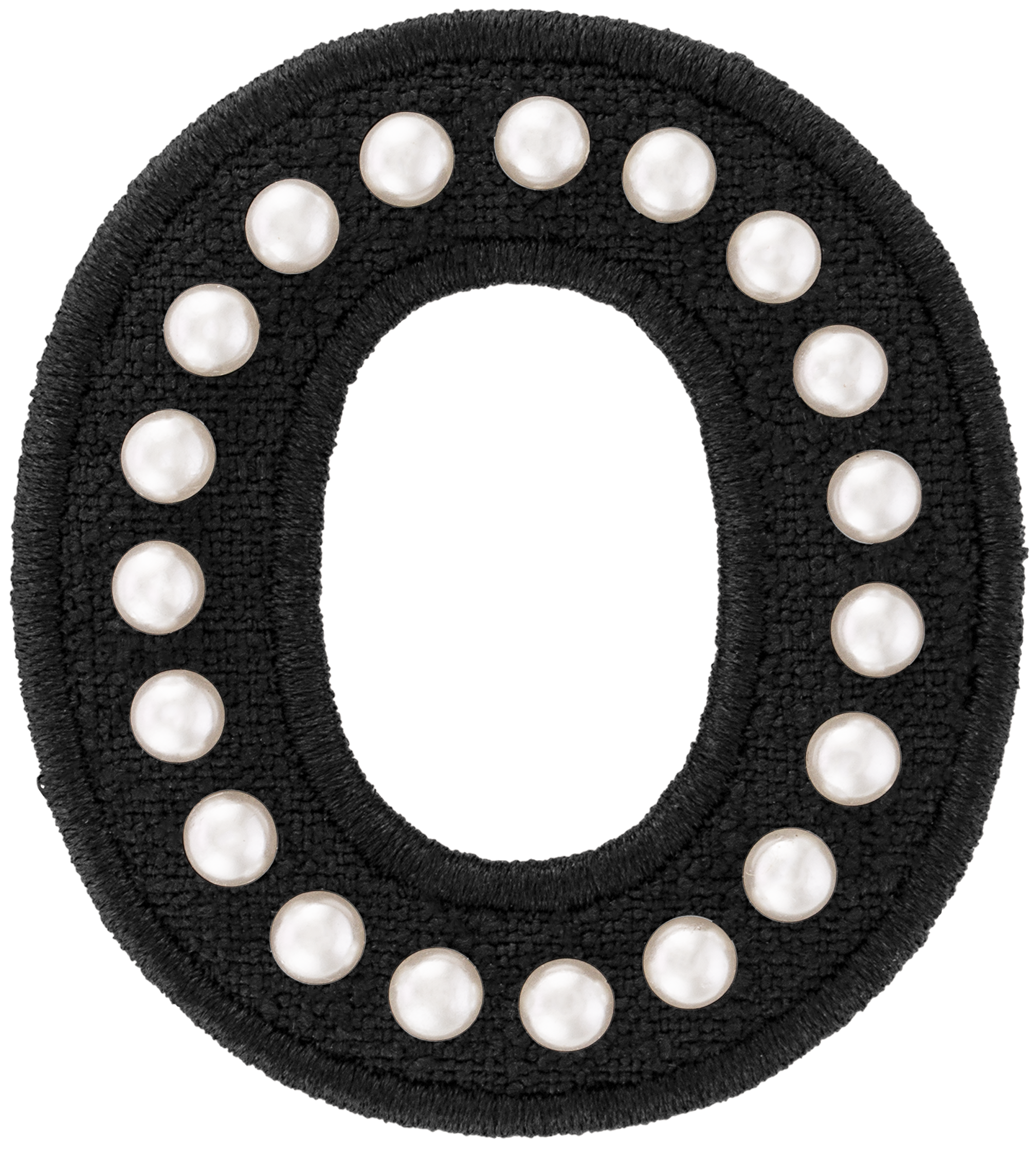Black Pearl Letter Patch