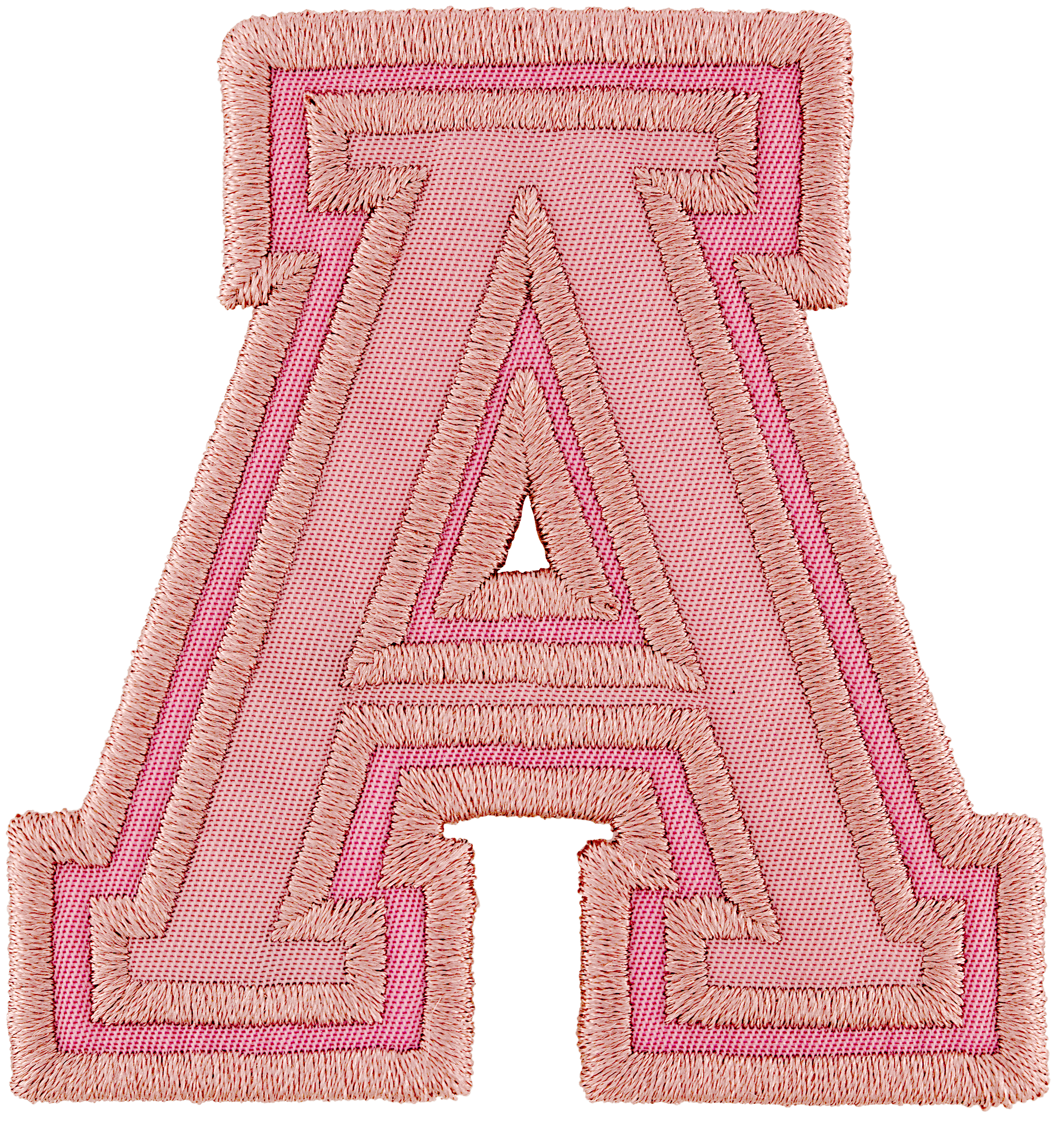 Mauve Varsity Nylon Letter Patch