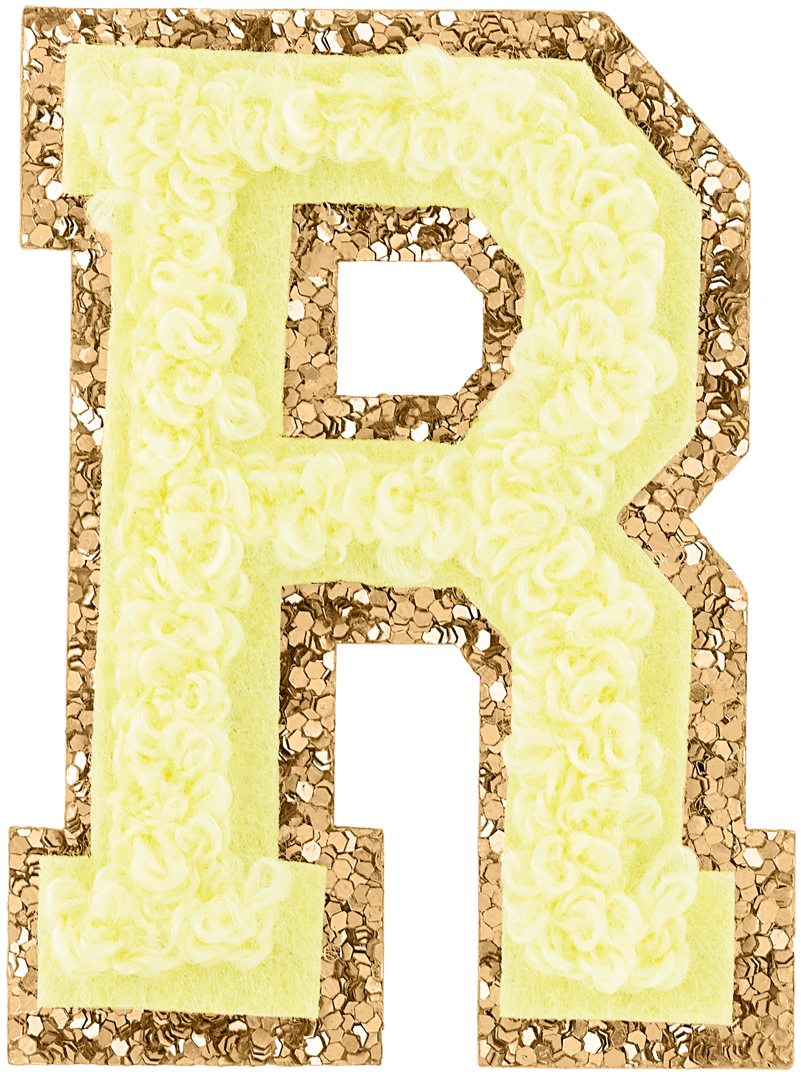 Banana Glitter Varsity Letter Patch