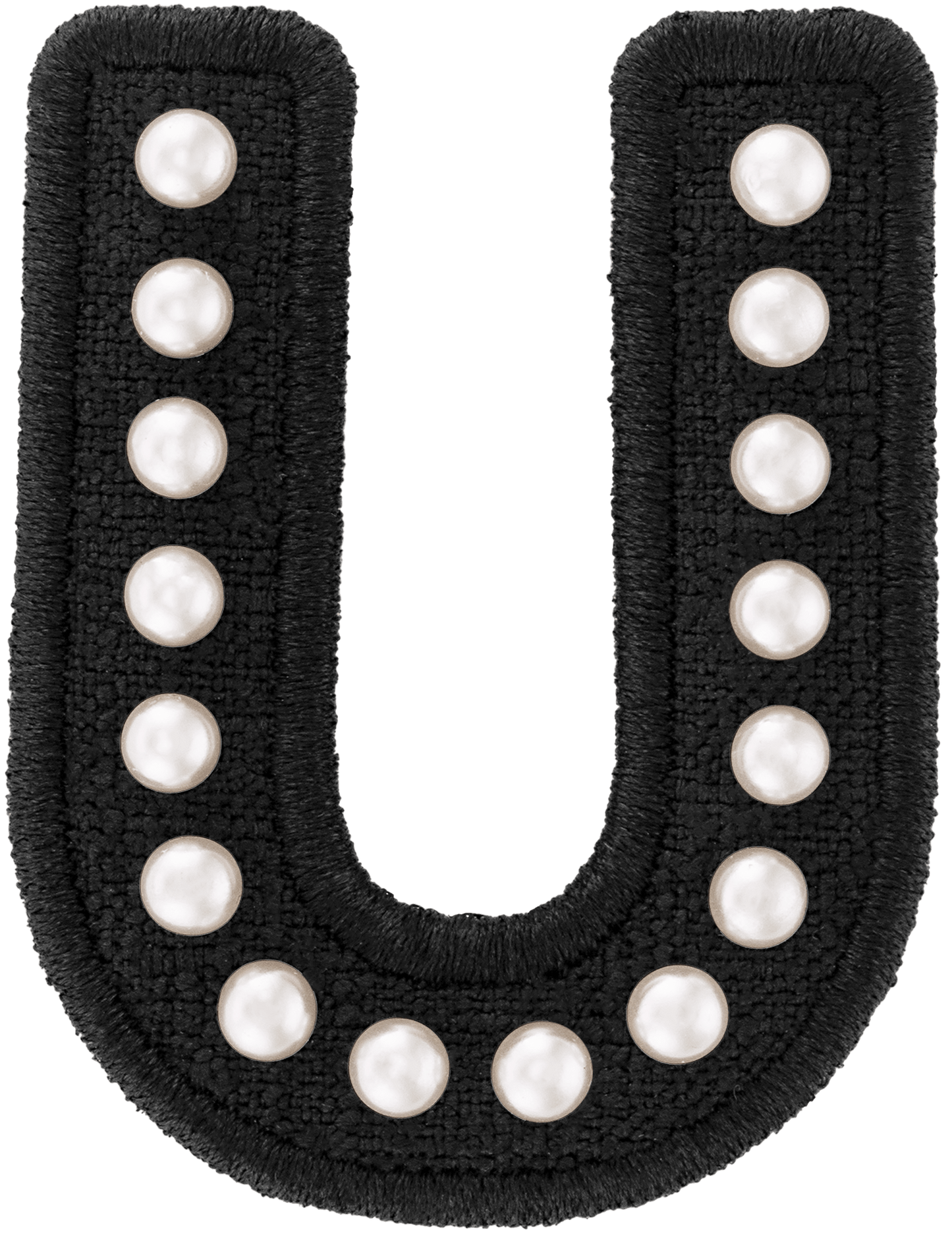 Black Pearl Letter Patch