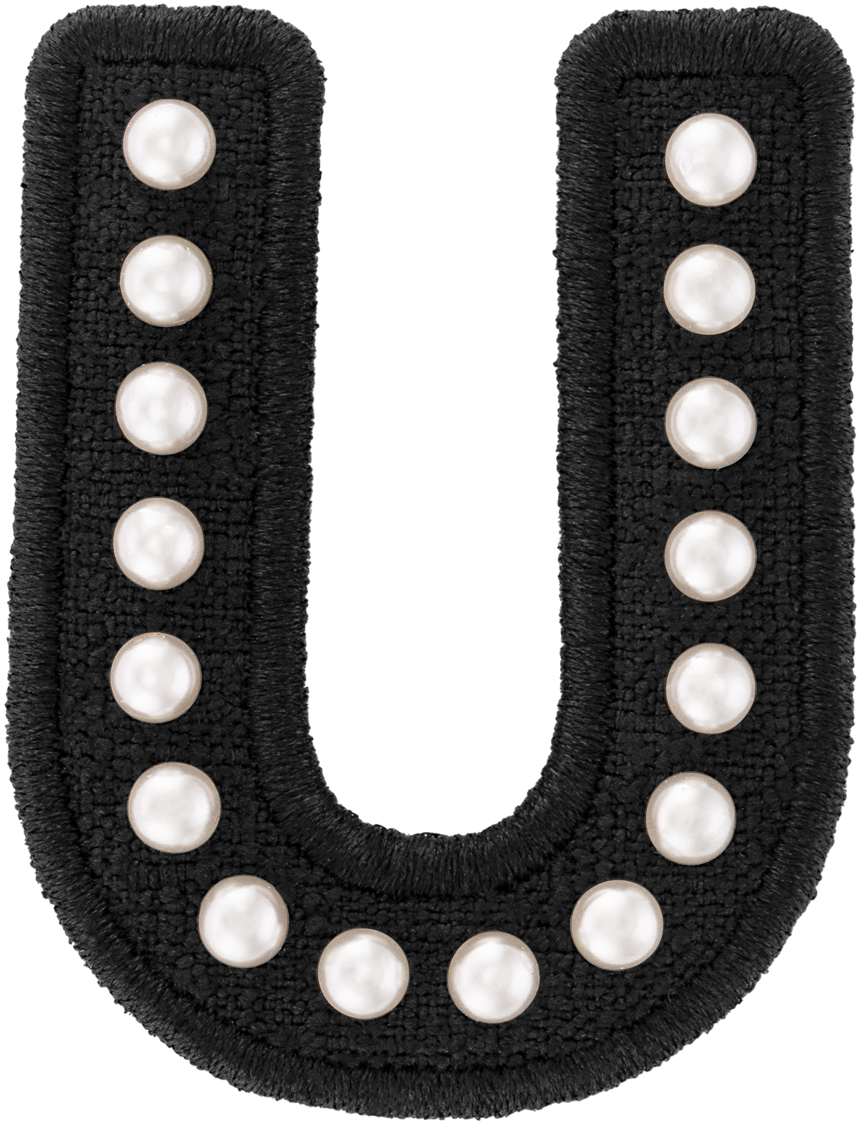 Black Pearl Letter Patch
