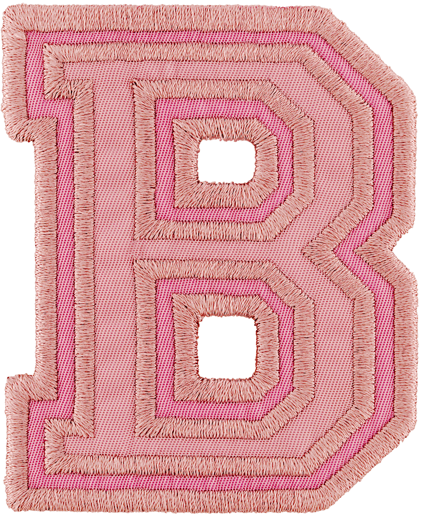Mauve Varsity Nylon Letter Patch