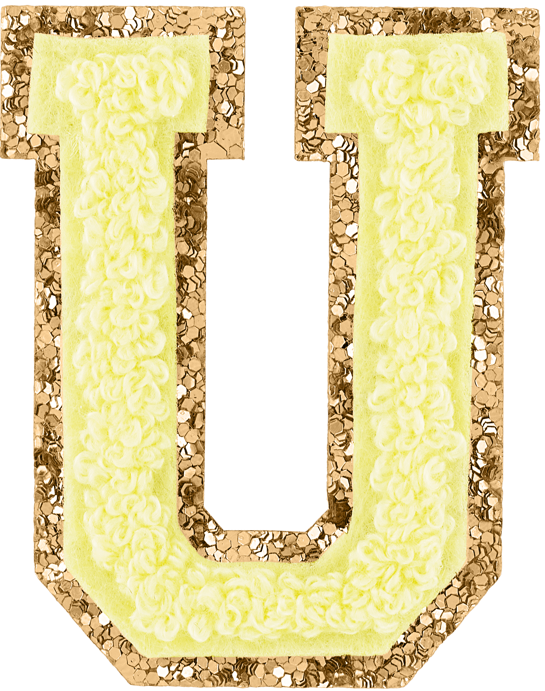 Banana Glitter Varsity Letter Patch